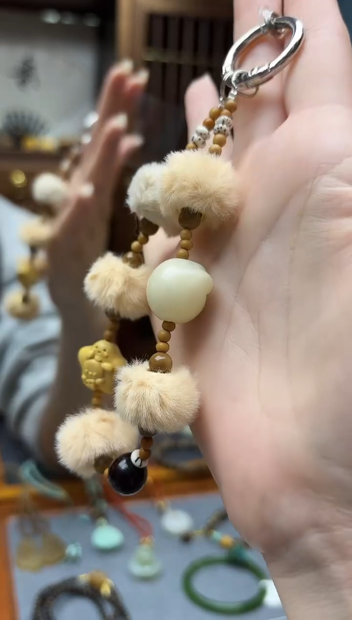 把件白玉菩提菩提配饰手机链挂件ZD