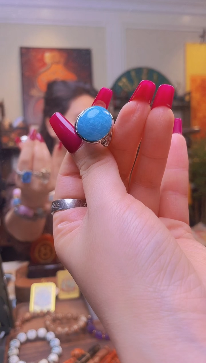 未镶嵌摆件水晶彩*天河戒指