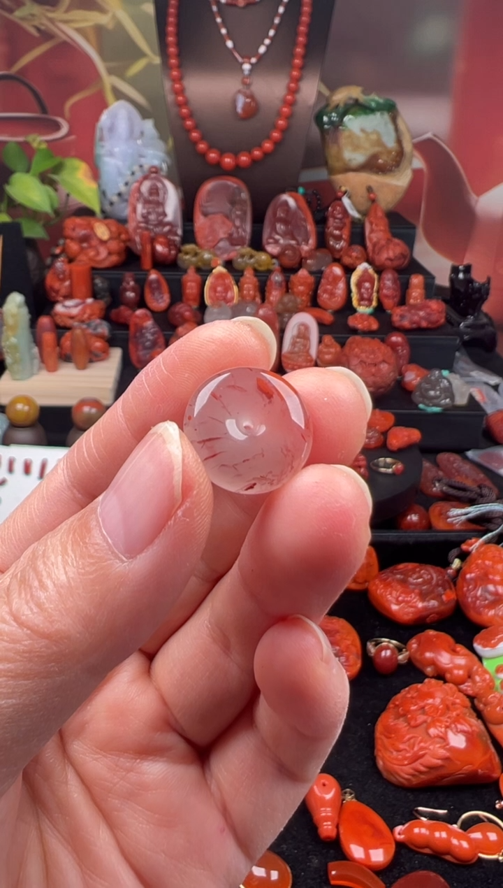 未镶嵌平安扣南红玛瑙平安扣