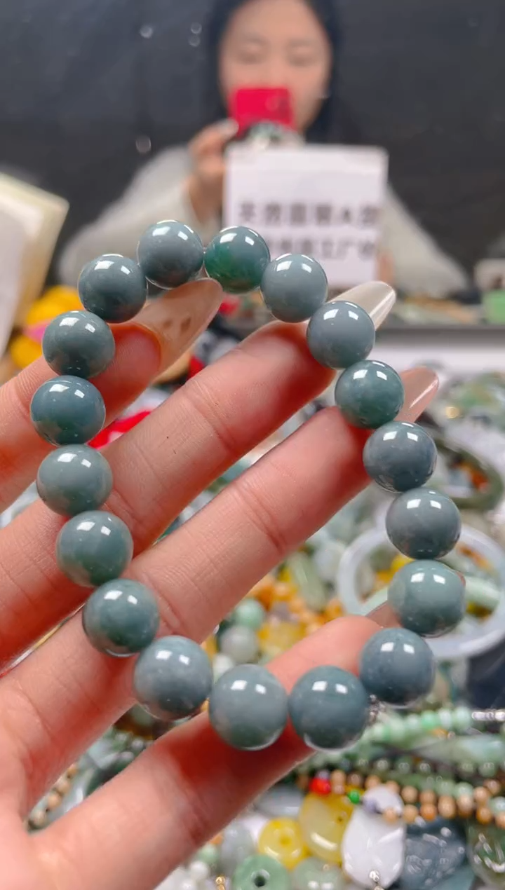 【闪购商品】翡翠颈饰未镶嵌10MM/H/翡翠A货一图一物