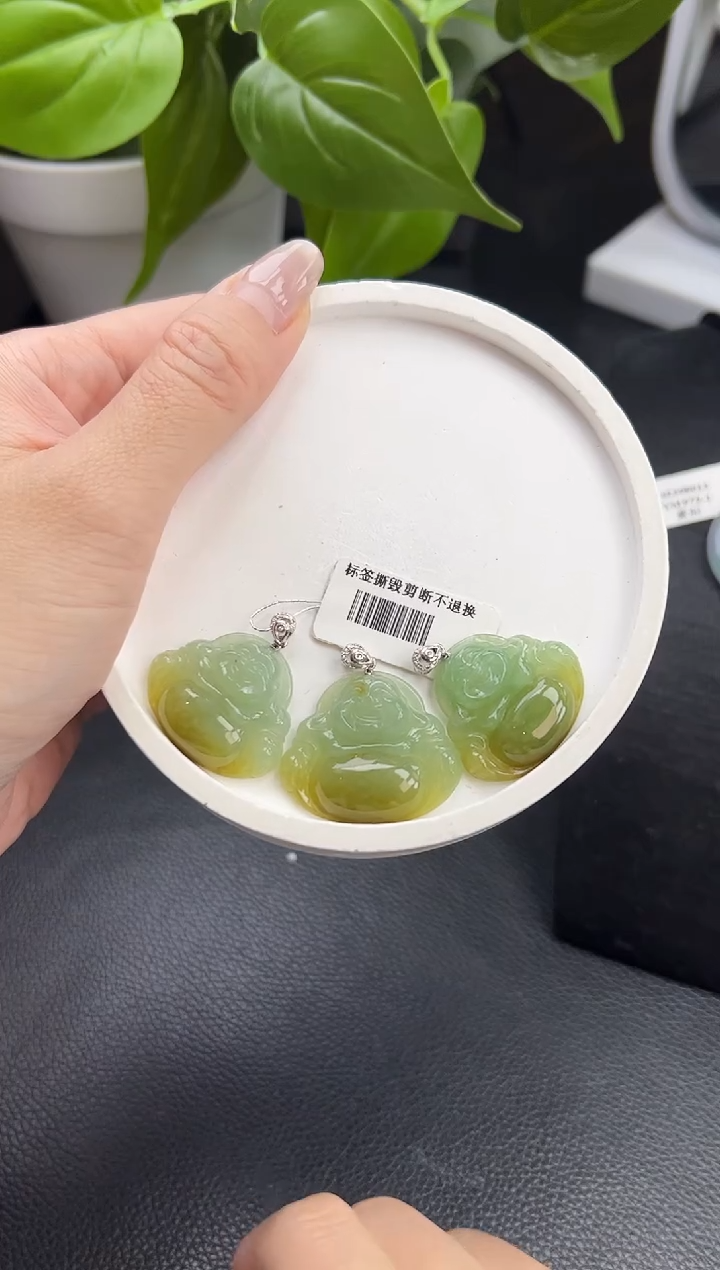 【闪购商品】翡翠颈饰18K金镶嵌YM1148-1佛公多样性发一