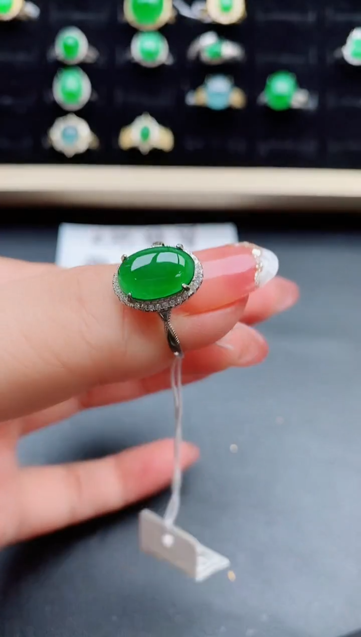 【闪购商品】翡翠戒指银S925镶嵌508050
