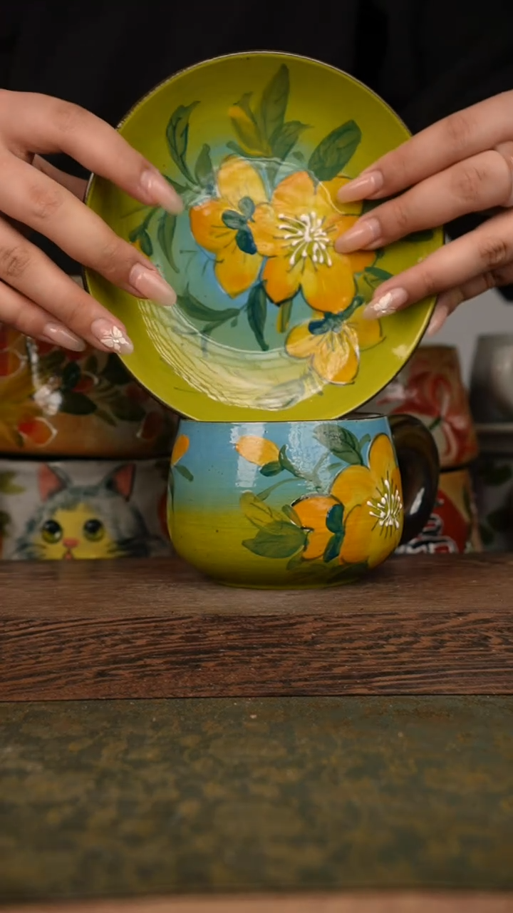 摆件泥垚手作 景德镇手工手绘器物