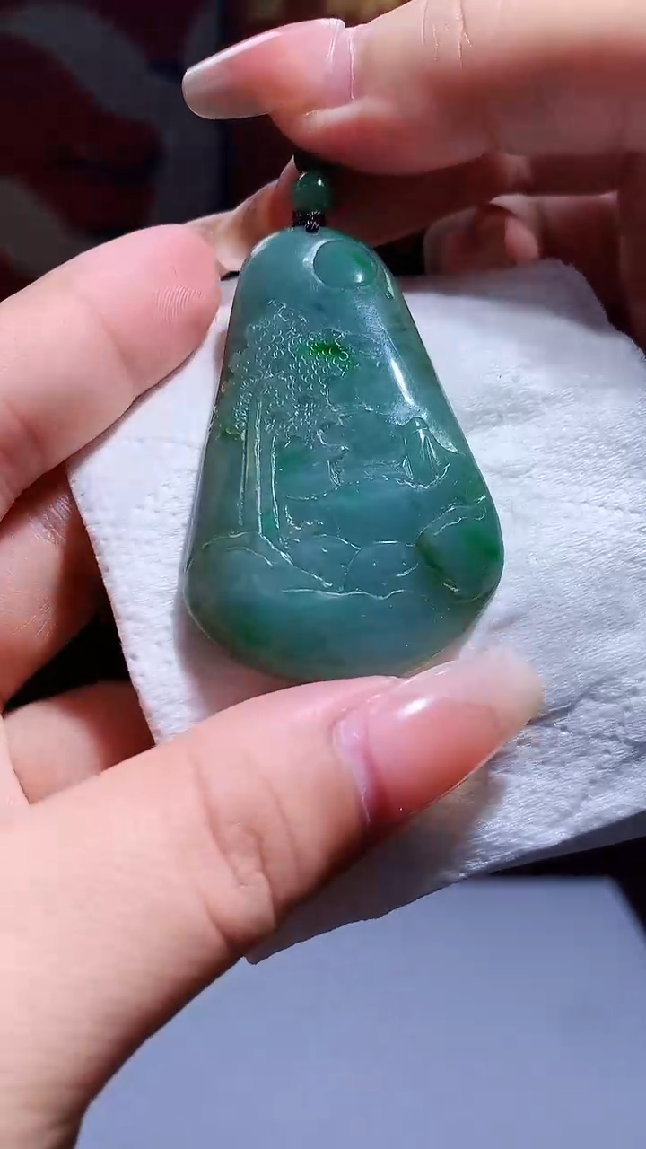 【闪购商品】定制翡翠未镶嵌1072xx-毛货挂件26