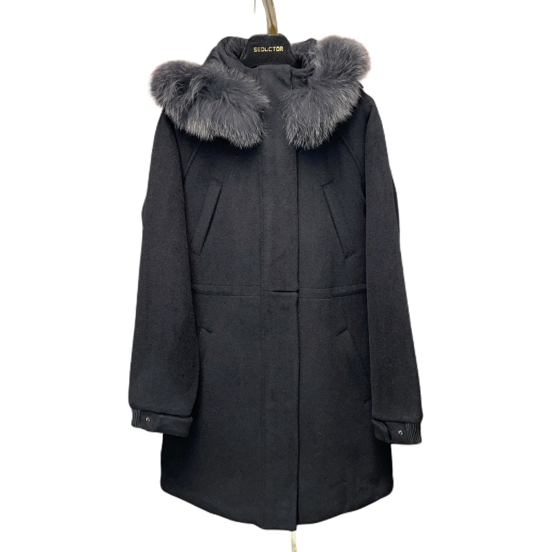 原创设计感山羊绒羊毛毛领派克大衣外套上衣女