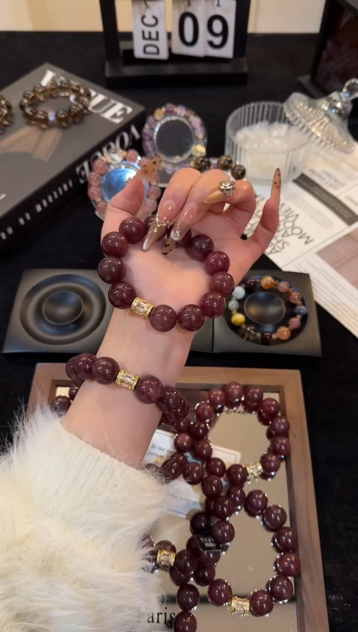 合金手链水晶车厘子草莓晶x3528