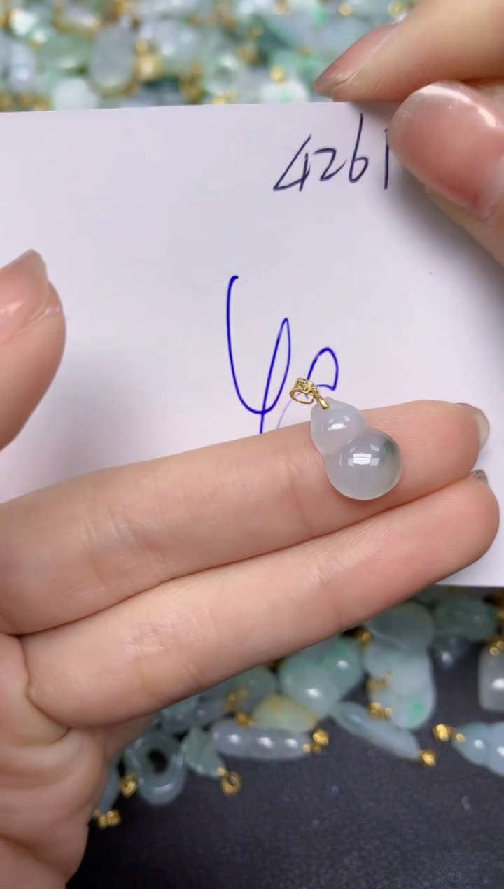 【闪购商品】翡翠颈饰18K金镶嵌天然翡翠A货