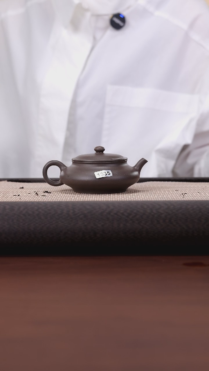 【闪购商品】紫砂茶壶1335 陈梓柒 天青 扁玉145cc