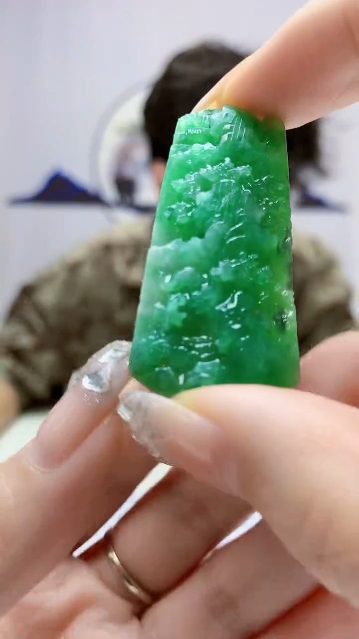 定制翡翠未镶嵌4688DD-毛货挂件52