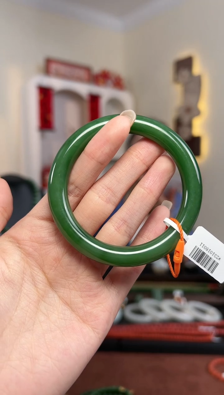 【闪购商品】和田玉手镯未镶嵌S14- 54mm