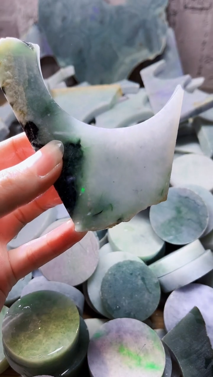 裸石翡翠天然翡翠A货098