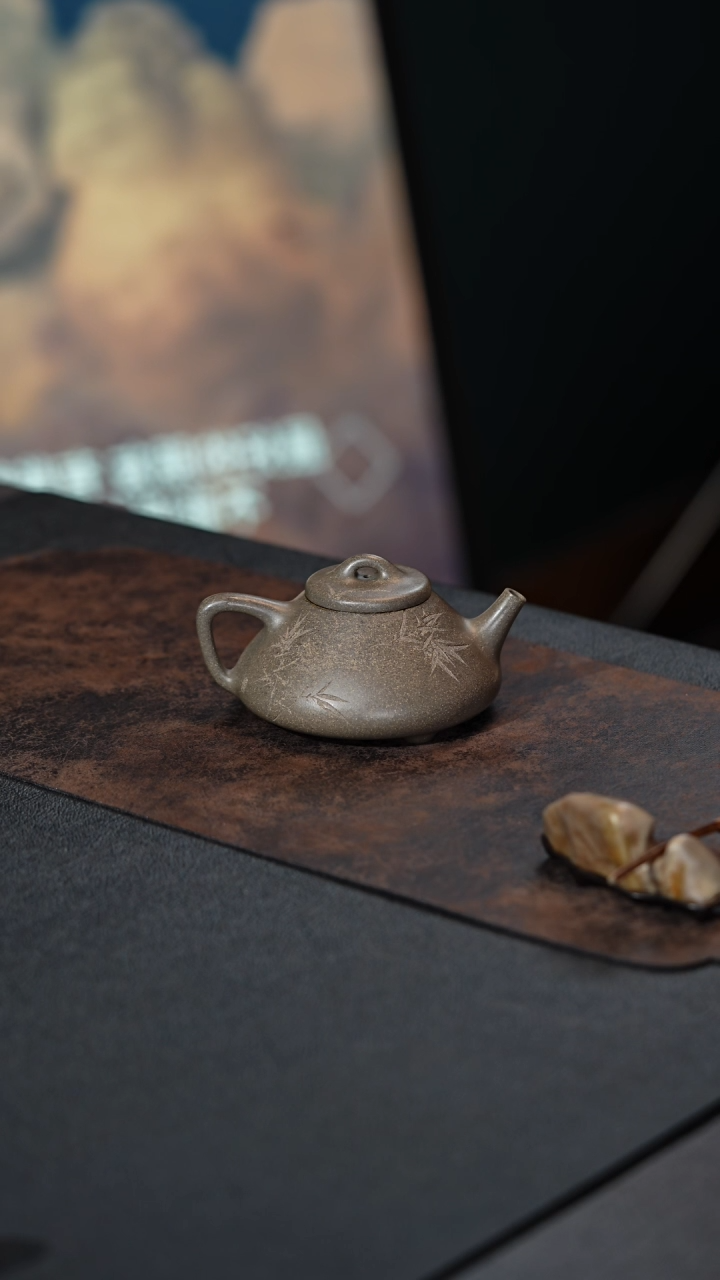 【闪购商品】紫砂茶壶子冶石瓢 竹子