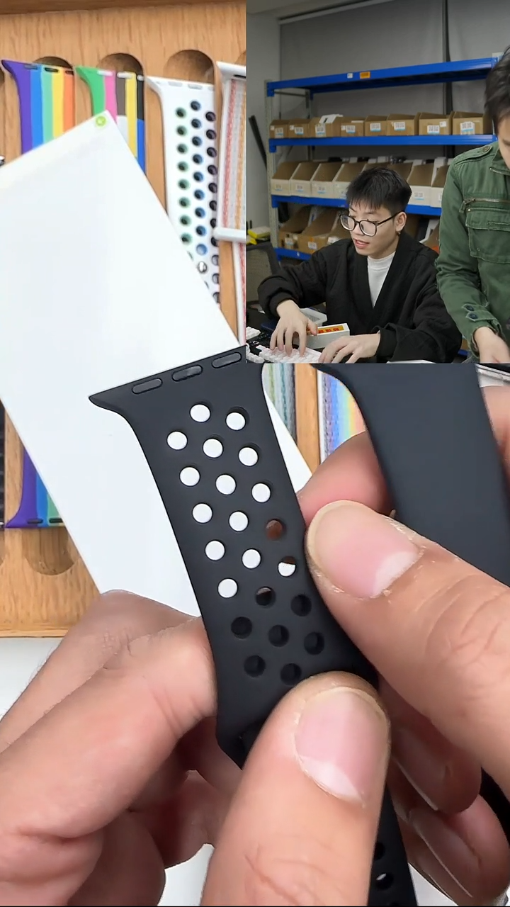 准新品小表盘 黑色硅胶 白盒原封