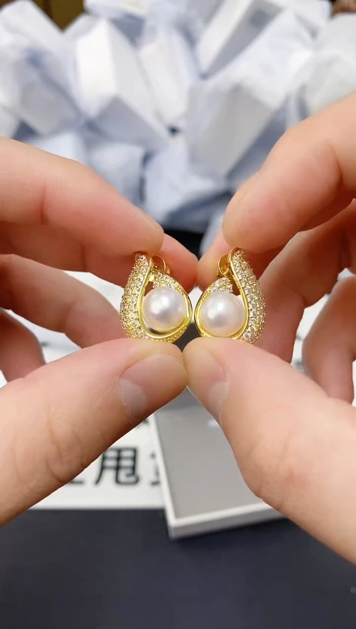 未镶嵌耳饰淡水珍珠ED1038