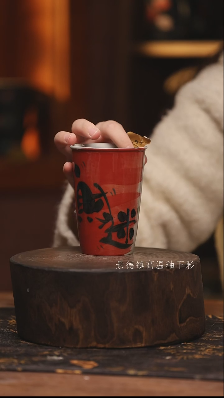 陶瓷景德镇高温釉下手绘陶瓷@L544@