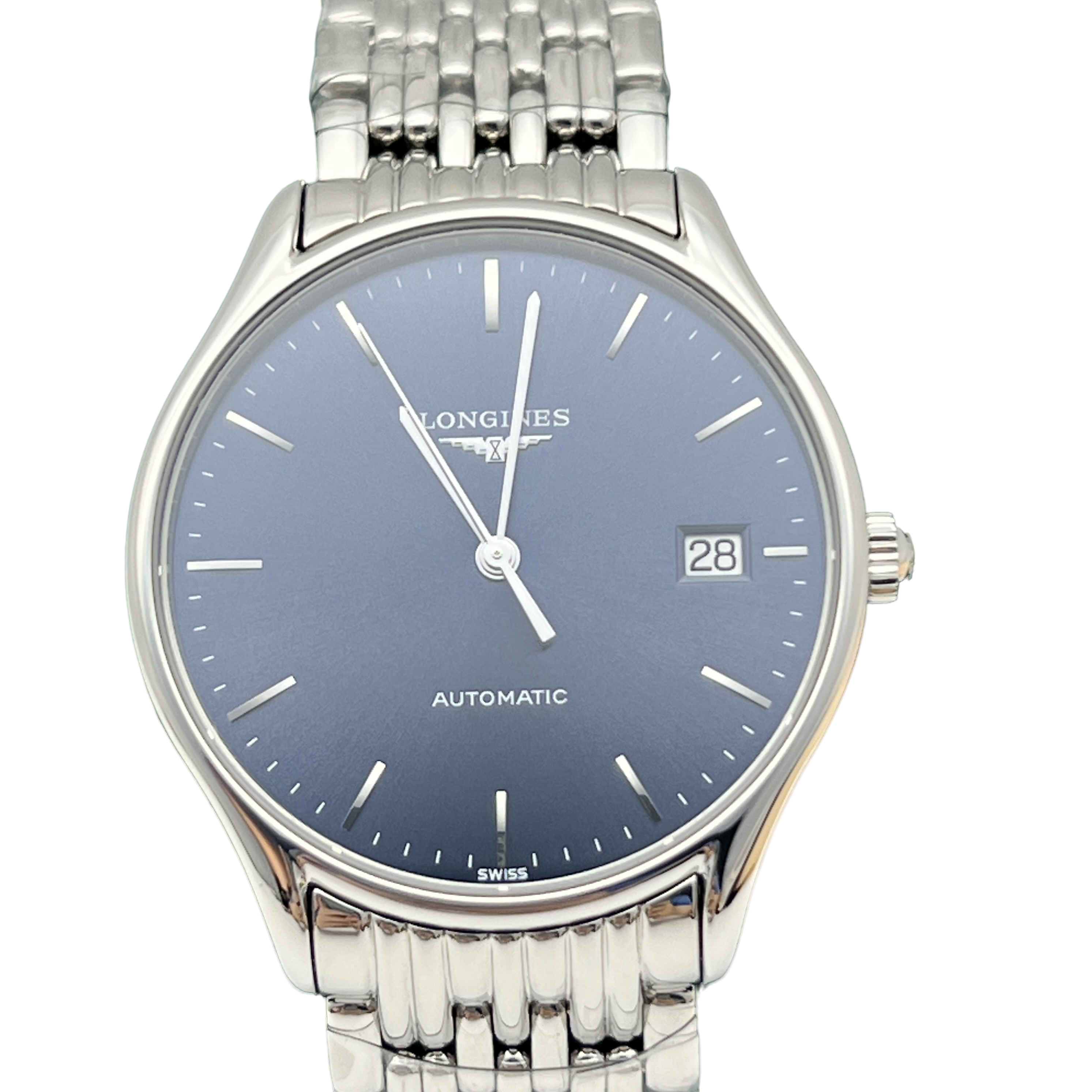 99新 Longines/浪琴 律雅/臻耀/男士机械蓝盘/860/公价11500/35MM