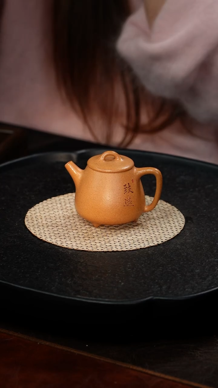 茶壶紫砂蒋工堂 高石瓢107 老宕口黄金段 120毫升