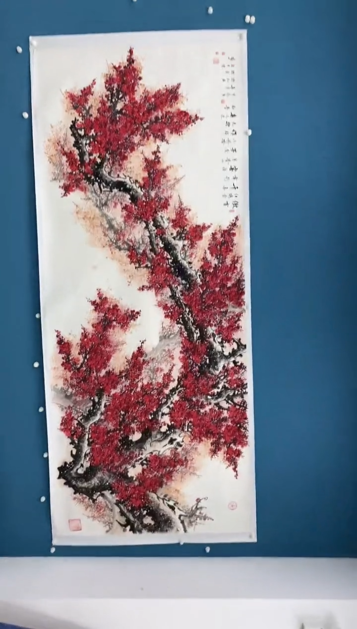 【闪购商品】国画2.15-王夫怀-大丈二红梅100