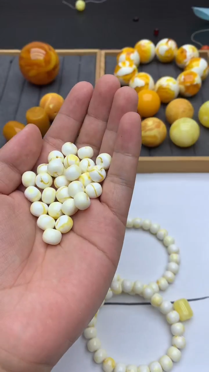 D100.瓷白12毫米老型珠