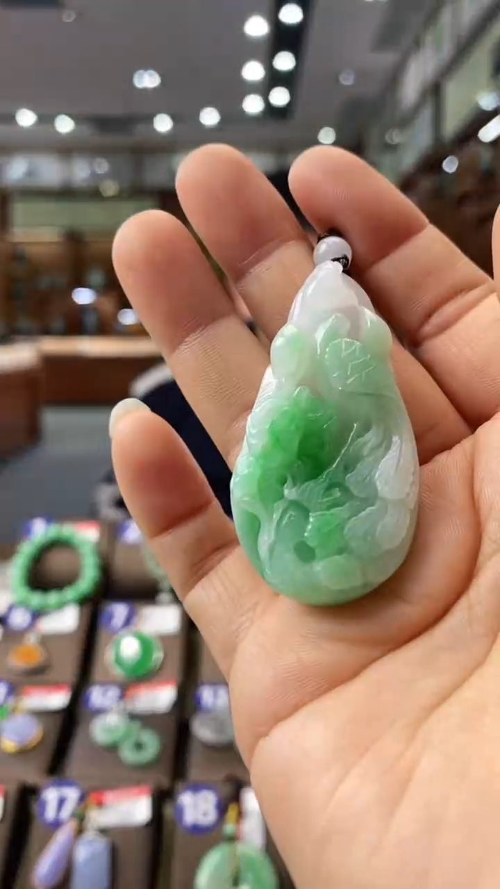 【闪购商品】翡翠颈饰未镶嵌喜上眉梢