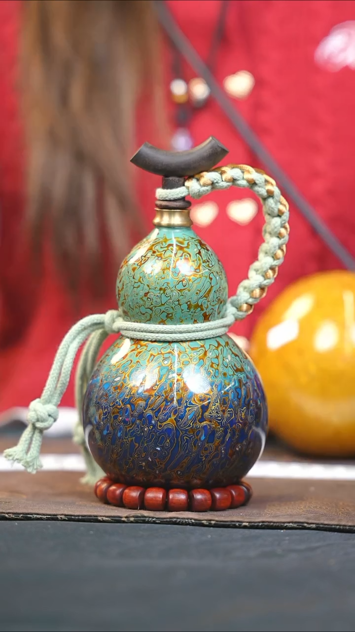 【闪购商品】WP437漆艺酒葫芦不包手串及旋转底座