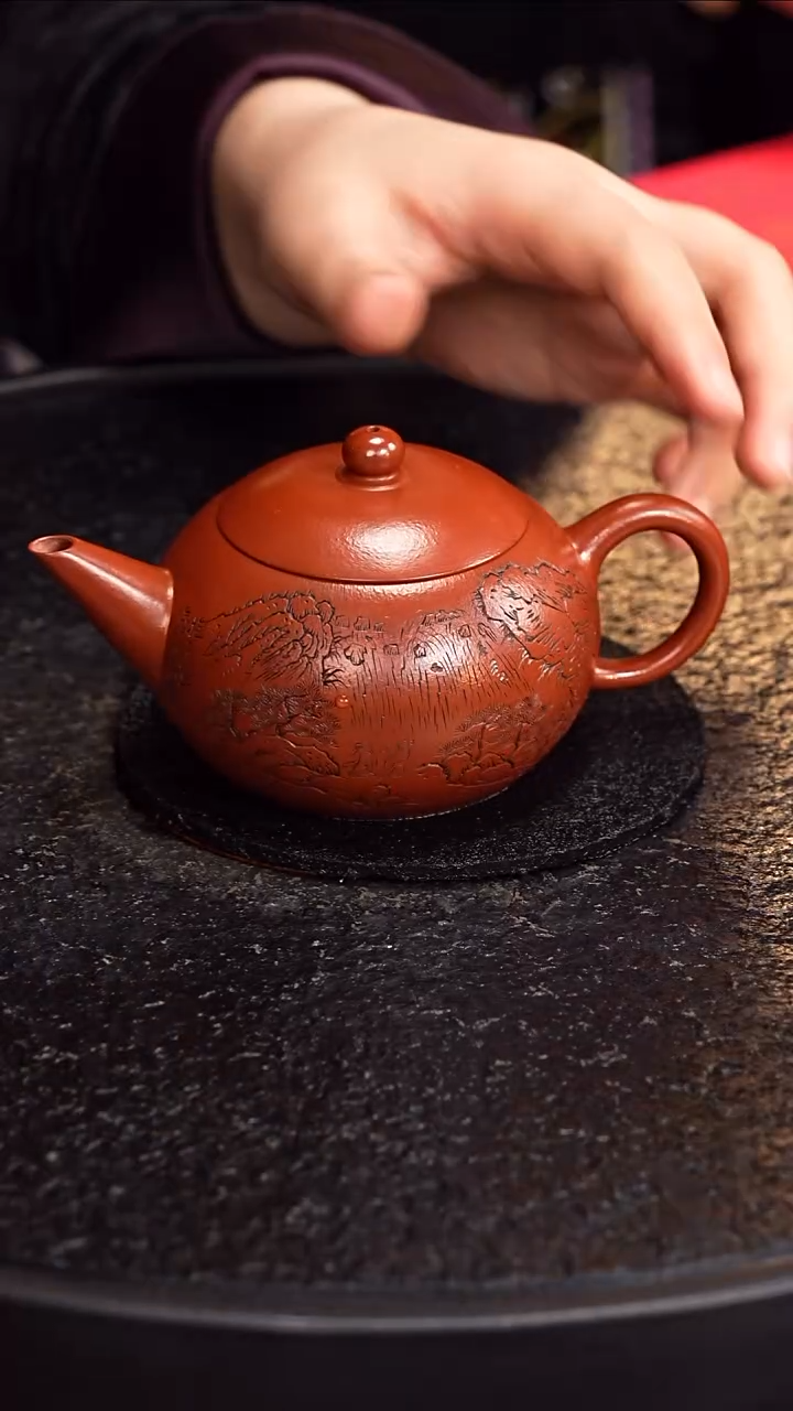 茶壶紫砂程辉 寅春水平41 朱泥 230毫升 傅抱石 任氏 寅春