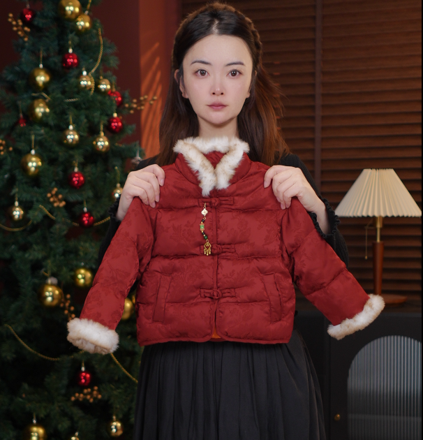 【新年拜年服】 2025春秋冬季新款儿童保暖立领格子棉服外套39625