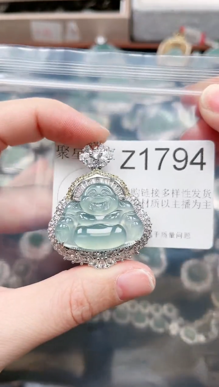 【闪购商品】翡翠颈饰未镶嵌1794赠皮绳