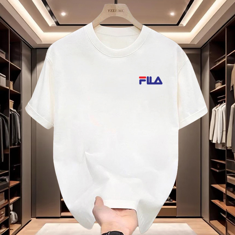 【奥特莱斯撤柜]新款F 加短袖T恤男高档休闲纯棉圆领时尚T