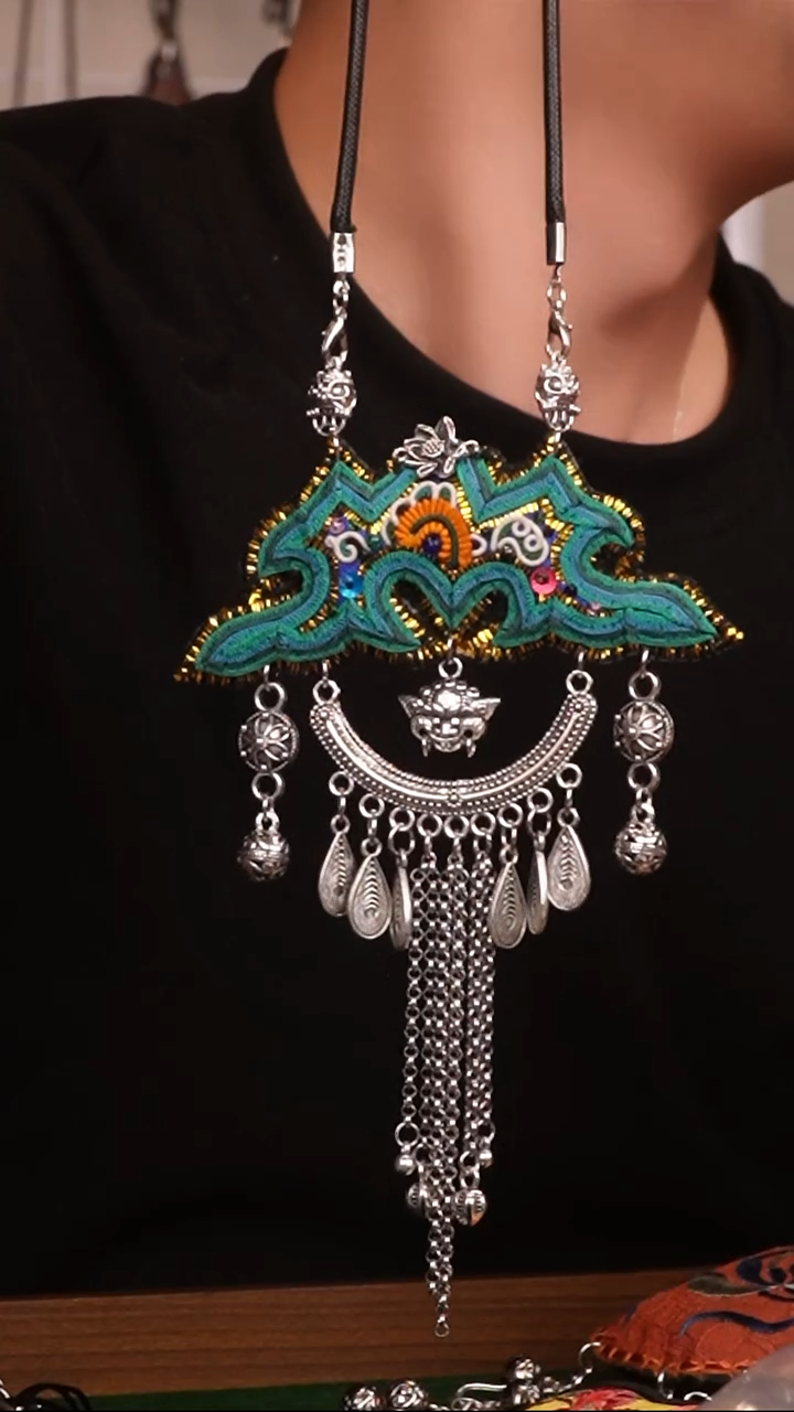 刺绣蓝044 高吉文创  直播老绣