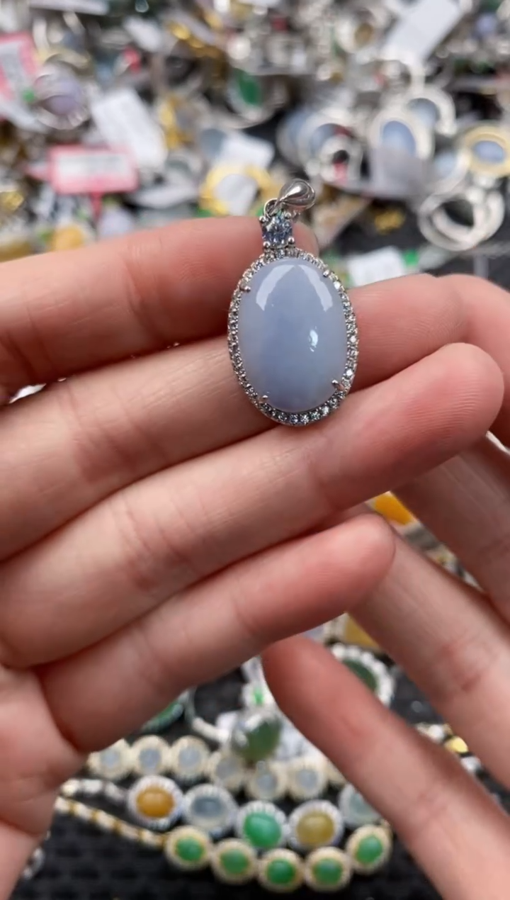 银S925镶嵌戒指翡翠888      5