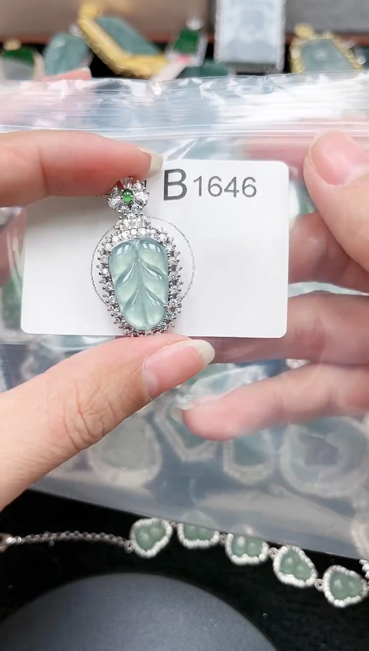 【闪购商品】翡翠颈饰未镶嵌1646赠皮绳