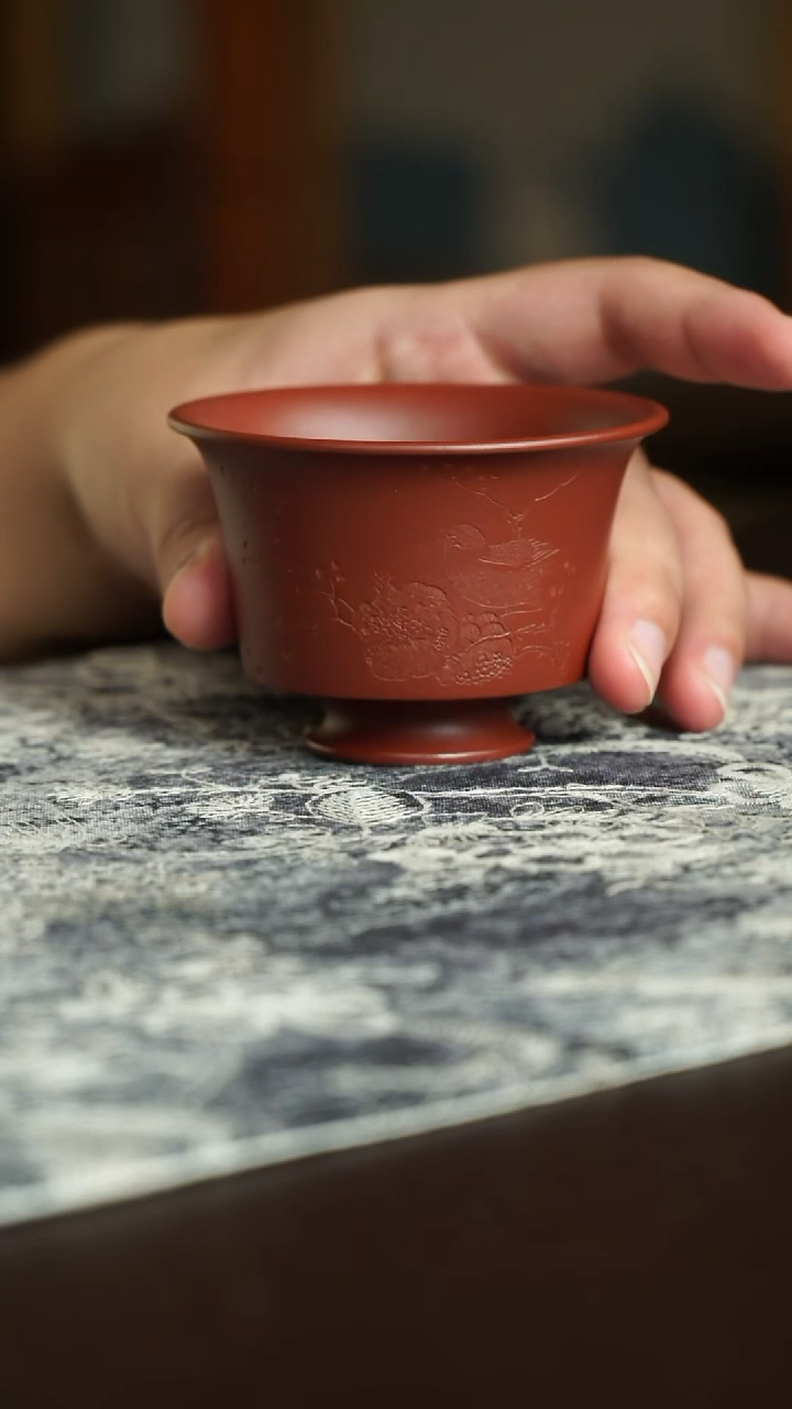 茶杯紫砂23号宜兴紫砂原矿作品