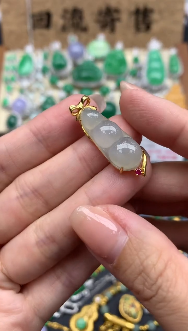 【闪购商品】翡翠颈饰18K金镶嵌326-中国好珍宝