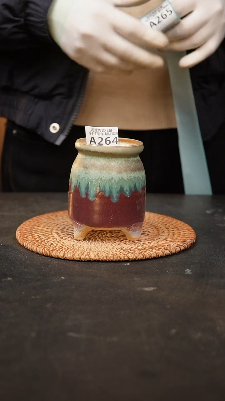 【闪购商品】瓷片264泥泥手工花盆