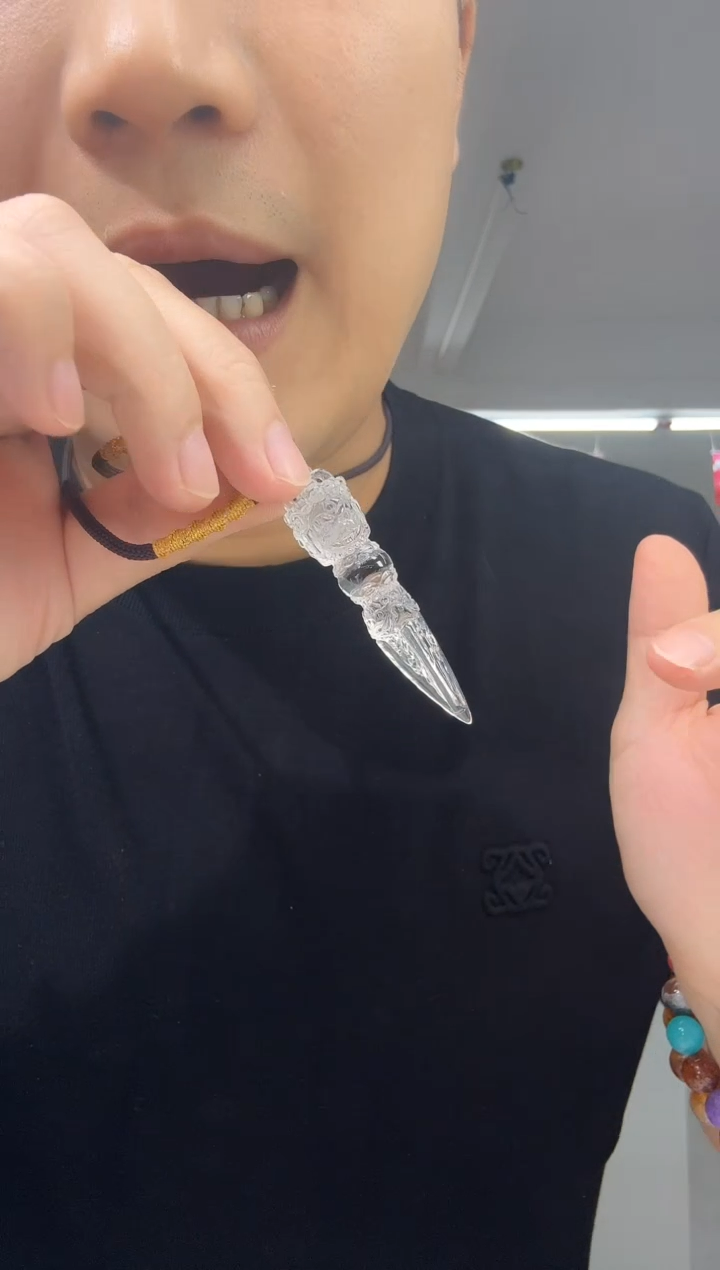 未镶嵌吊坠(不含链)水晶蜜*【JQ】白水晶金刚杵吊坠（多样性发其一）