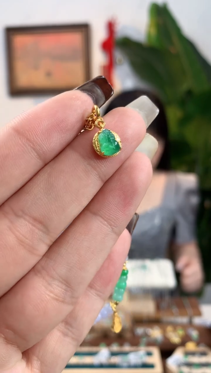 翡翠银S925镶嵌吊坠(不含链)吊坠