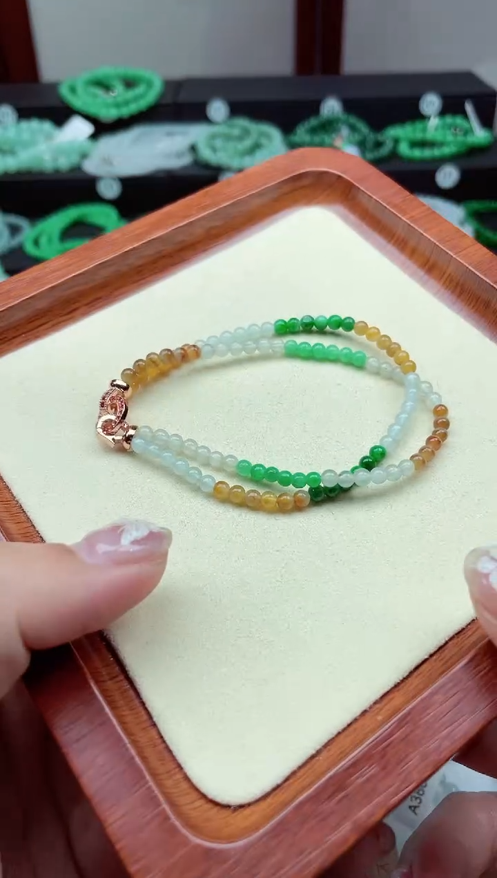 【闪购商品】翡翠手链未镶嵌缅甸翡翠 卡3.6