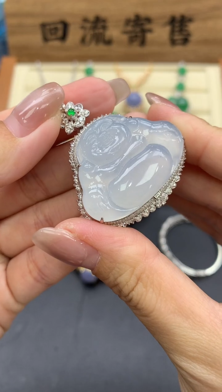 【闪购商品】翡翠颈饰18K金镶嵌521-中国好珍宝