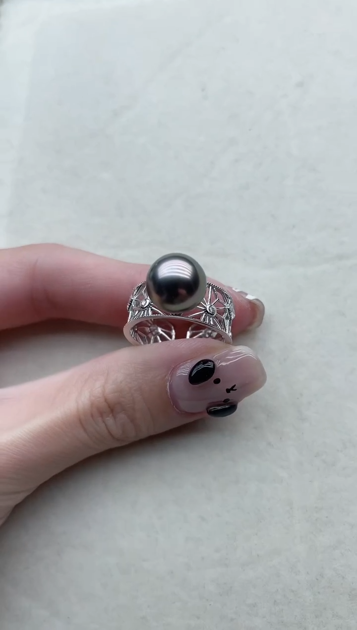 【闪购商品】海水珍珠戒指银S925镶嵌22