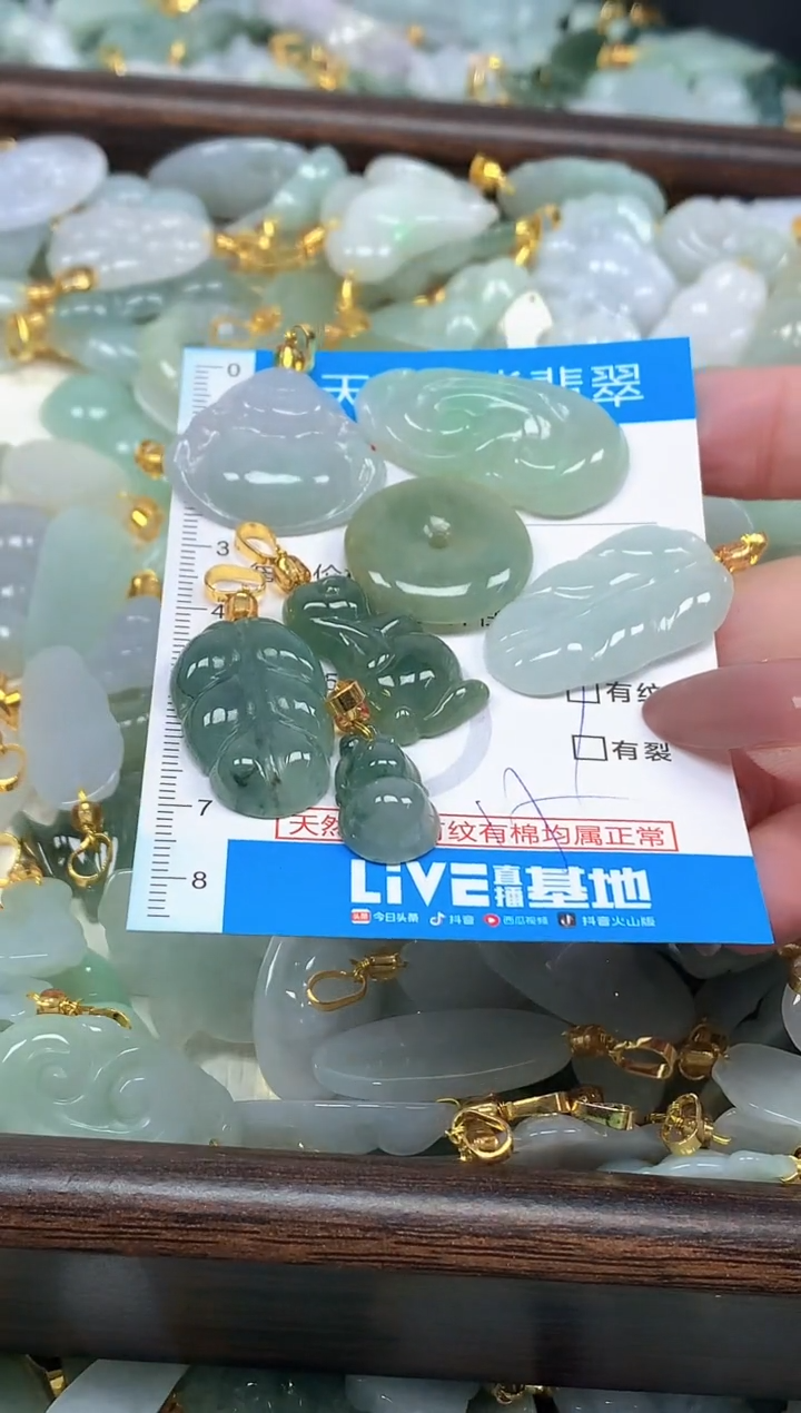 颈饰未镶嵌翡翠净货挂件-3304