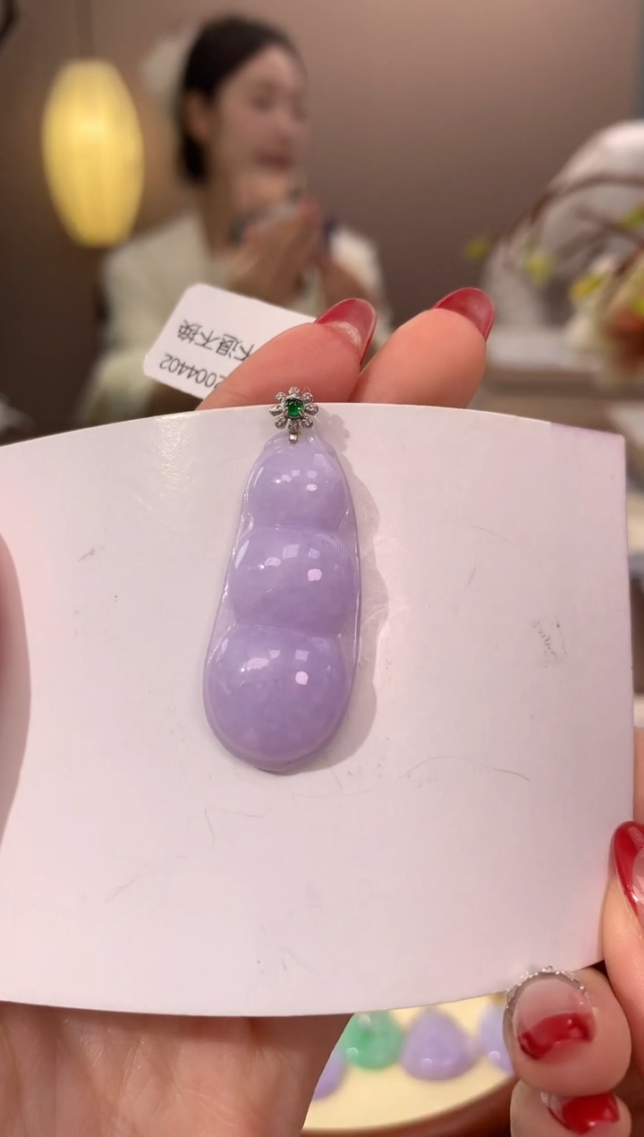 【闪购商品】翡翠颈饰18K金镶嵌天然缅甸a货翡翠