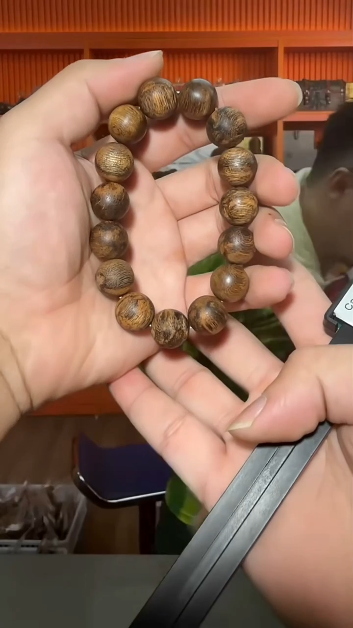 沉香手串174号单圈霸王岭1.5多样性发一