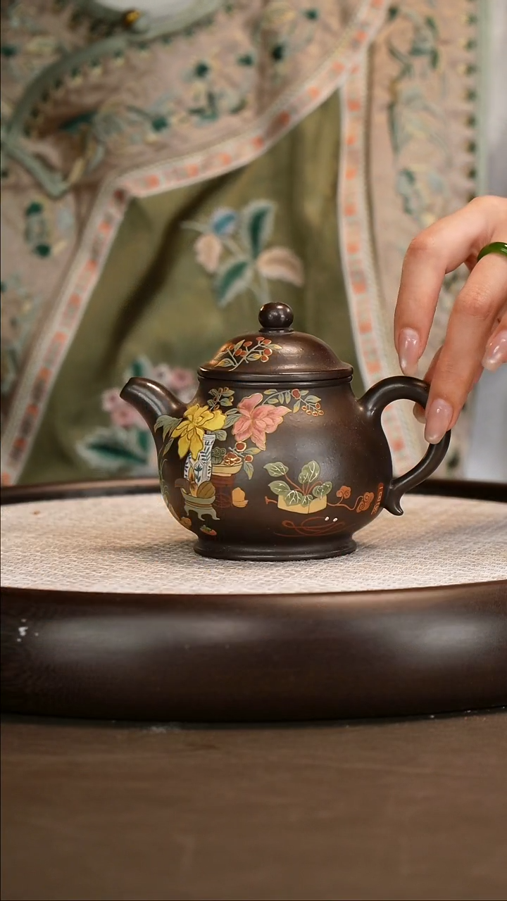 茶壶紫砂【潘洪均】满天星黑料 潘壶 250cc