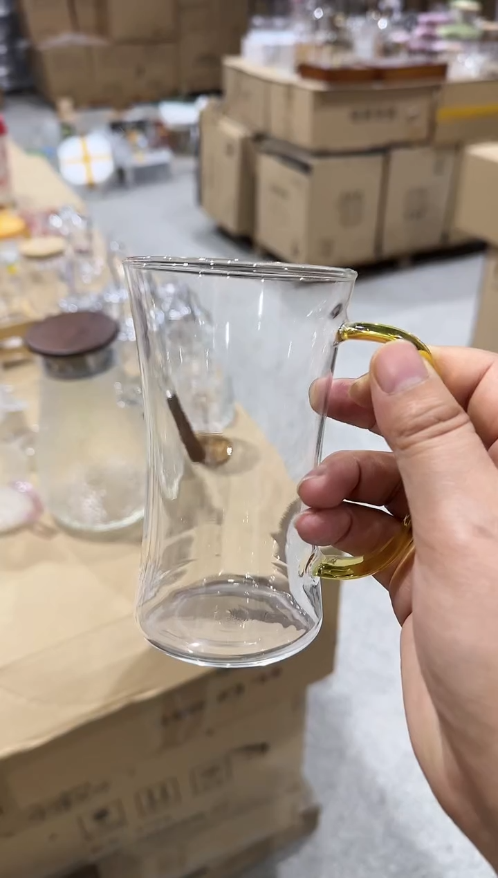 【闪购商品】玻璃无盖款青苹果闪购价6色杯