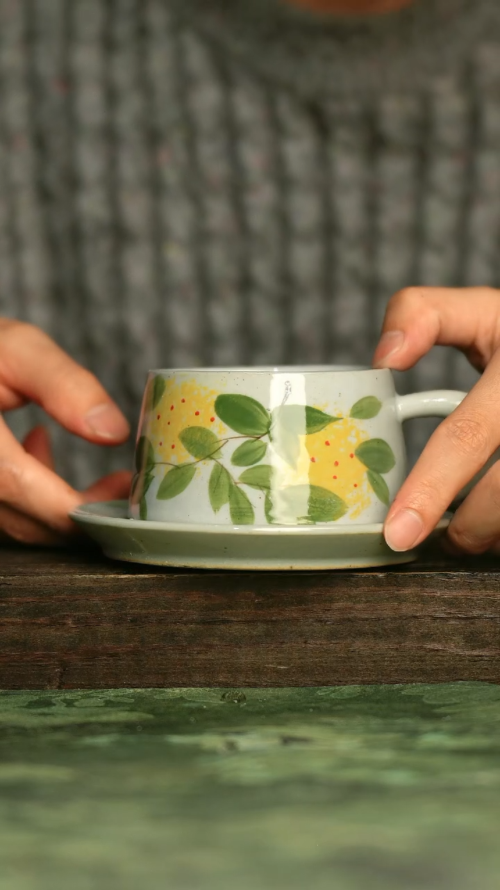 青诗集手工手绘瓷器