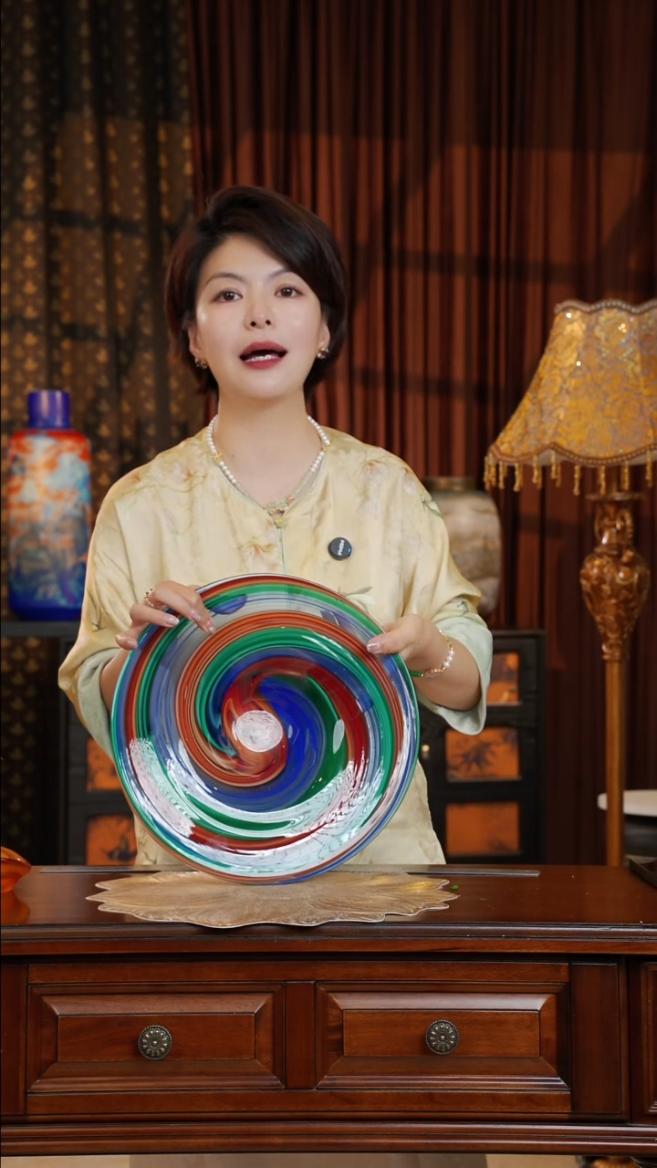 手工艺品琉璃果盘