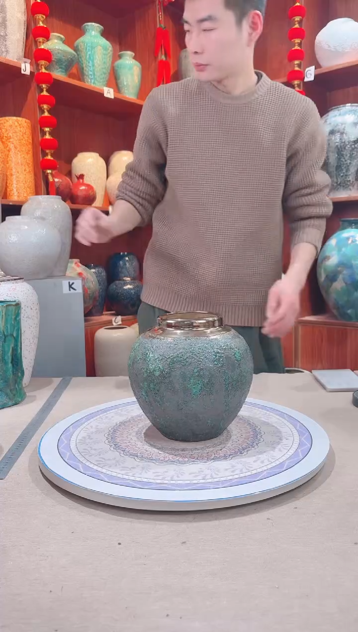 【闪购商品】瓶陶瓷花瓶 无花 青铜小号