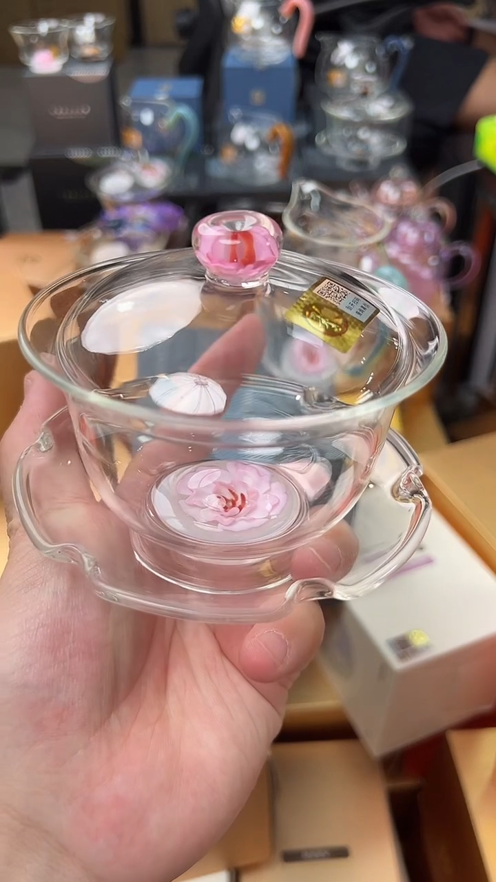 @@禾器花语棠韵咏莲盖碗