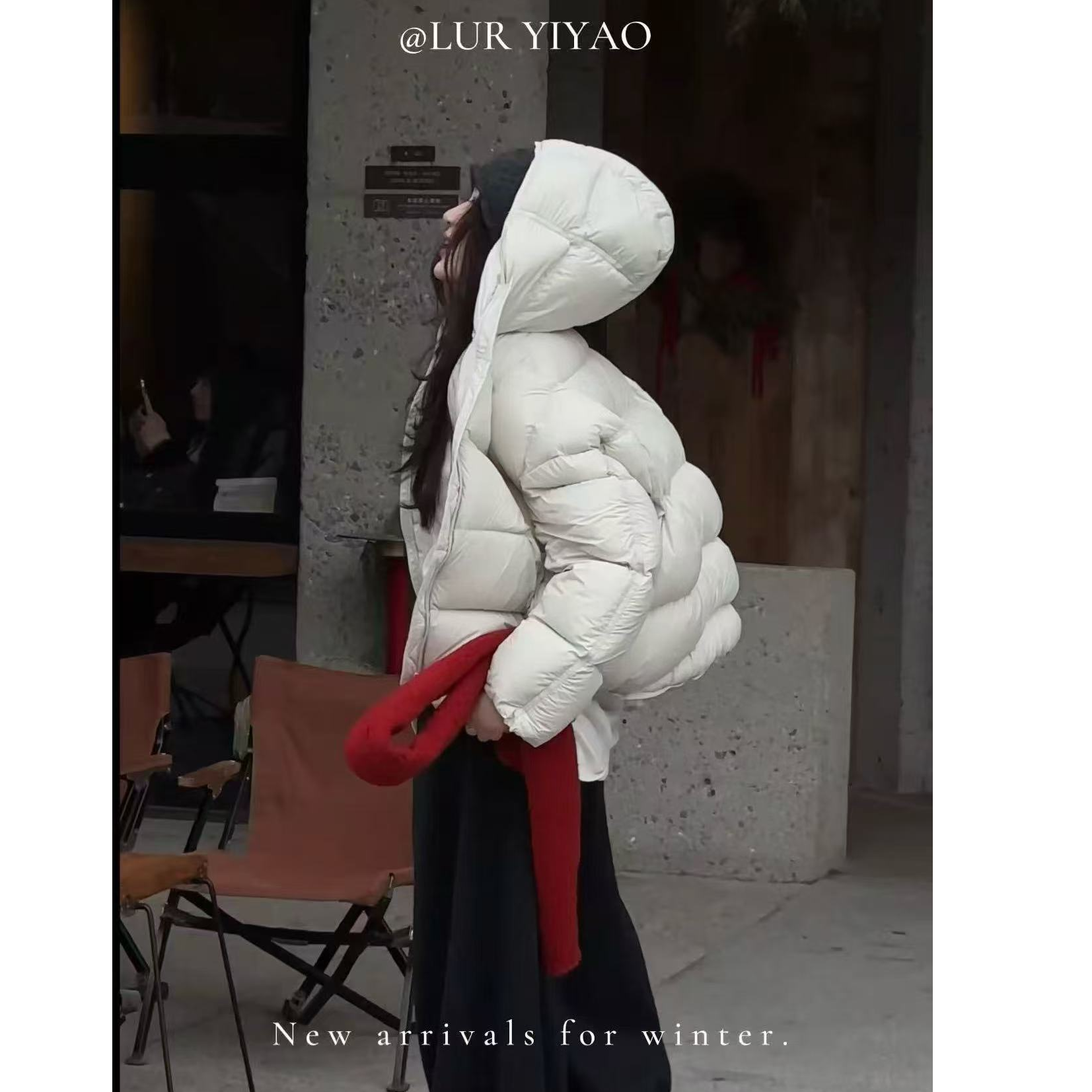 MOON【羽绒系列云朵泡芙】秋冬连帽保暖面包服羽绒服11220